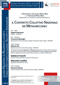 l m r c d l , s in - Fondazione Marco Biagi