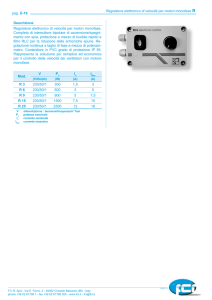 pag. E-16 Regolatore elettronico di velocità per motori monofase R