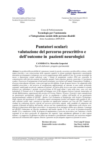 Puntatori oculari: valutazione del percorso prescrittivo
