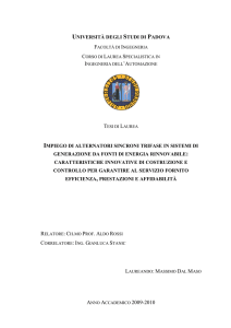 UNIVERSITÀ DEGLI STUDI DI PADOVA IMPIEGO DI