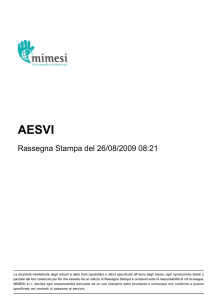 Rassegna Stampa del 26/08/2009 08:21
