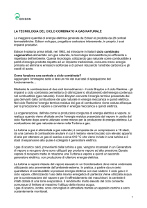 LA TECNOLOGIA DEL CICLO COMBINATO A GAS NATURALE La