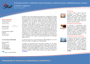 iii scuola estiva “statistica per economia, scienze sociali