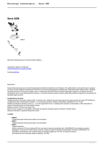 Microscopi stereoscopici : Serie SZM - OPTO-LAB