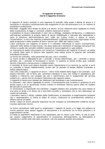 Cos`è il rapporto di lavoro