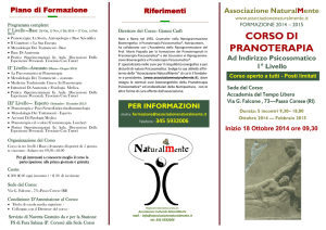 corso di pranoterapia - associazione naturalmente