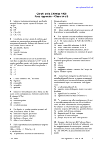Giochi della Chimica 1998 Fase regionale