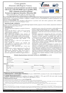 Corso sicurezza nei lavori elettrici secondo le norme CEI 11