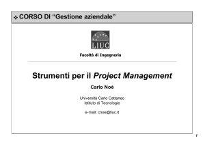 PERT/CPM (percorso critico e slack)