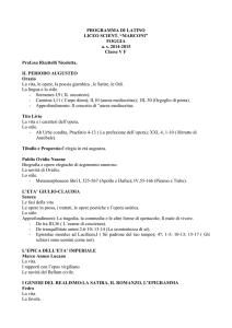PROGRAMMA DI LATINO LICEO SCIENT. “MARCONI” FOGGIA a. s.