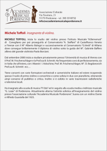 Michele Toffoli insegnante di violino.