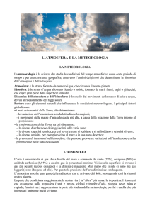 L`ATMOSFERA E LA METEOROLOGIA