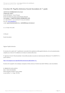 Circolare 68: Pagella elettronica Scuola Secondaria di 1° grado