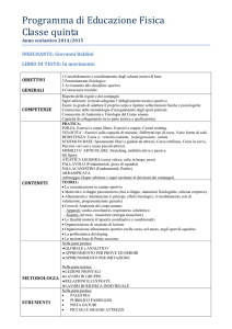 Programmazione di Ed. Fisica di V