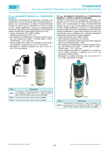 CONDENSATORI per AVVIAMENTO GRAVOSO COMPRESSORI