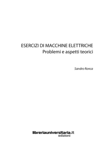 ESERCIZI DI MACCHINE ELETTRICHE Problemi e