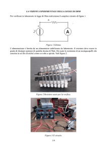 1/4 LA VERIFICA SPERIMENTALE DELLA LEGGE DI OHM Per