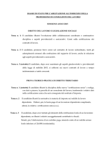 Tracce prove scritte 2015