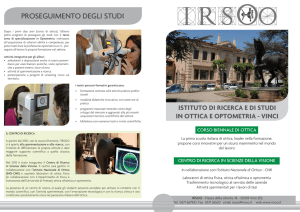 OPUSCOLO CORSI OTTICA IRSOO