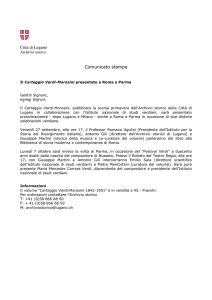 Il Carteggio Verdi-Morosini presentato a Roma e