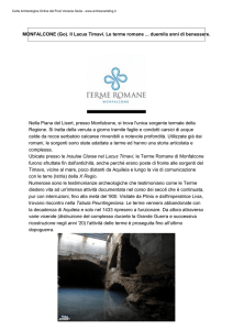 MONFALCONE (Go). Il Lacus Timavi. Le terme romane duemila