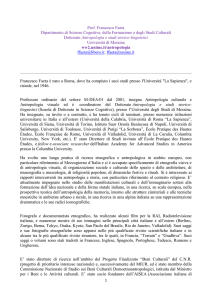 Curriculum Francesco Faeta - Home Istituto Centrale per la