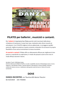 PILATES per ballerini , musicisti e cantanti. DOVE