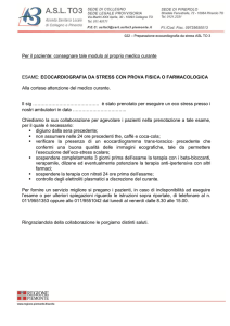 Preparazione ecocardiografia da stress ASL 5