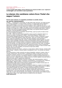 Le stanze che cambiano colore Ecco l`hotel che segue l`umore