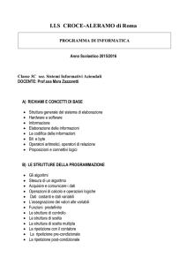PROGRAMMA DI INFORMATICA - IIS Croce