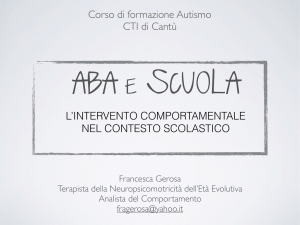 Slide Autismo V incontro
