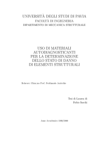 universit a degli studi di pavia uso di materiali autodiagnosticanti per