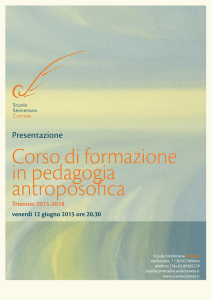 Corso di formazione in pedagogia antroposofica