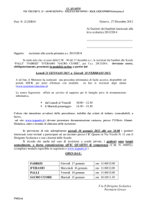 Iscrizioni scuola Primaria - Istituto Comprensivo Quarto