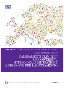 CAMbiAMenTi CliMATiCi e biodiversiTà. sTudio dellA MiTigAzione