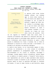 Gilbert Simondon Deux leçons sur l`animal et l`homme