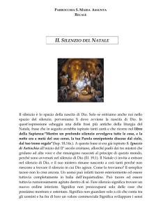 IL SILENZIO DEL NATALE - Parrocchia S.Maria Assunta