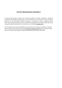 avviso preiscrizioni universita - Consolato Generale