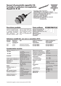 Sensori di prossimità capacitivi CA Custodia in poliestere