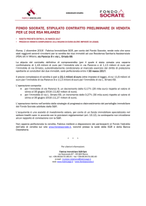 Stipulato contratto preliminare di vendita per le due RSA milanesi