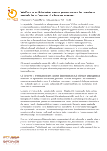 Welfare e solidarietà: come promuovere la coesione