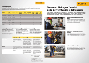 Strumenti Fluke per l`analisi della Power Quality e dell`energia