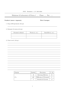 Relazione di Laboratorio di Fisica n