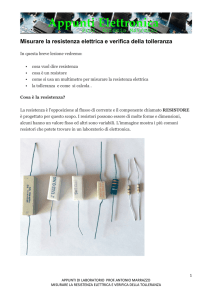 Misurare la resistenza elettrica e verifica della tolleranza