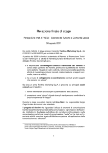 Relazione finale di stage