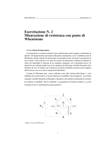 Esercitazione N. 2 Misurazione di resistenza con ponte di Wheatstone