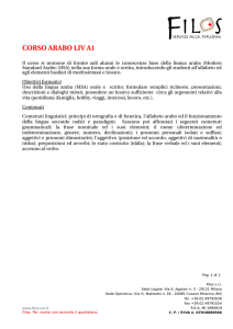 CORSO ARABO LIV A1
