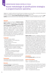Nuove metodologie di pianificazione strategica e