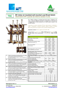 MV indoor air insulated wall mounted Load Break