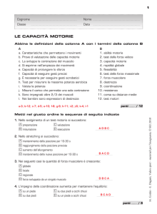le capacità motorie